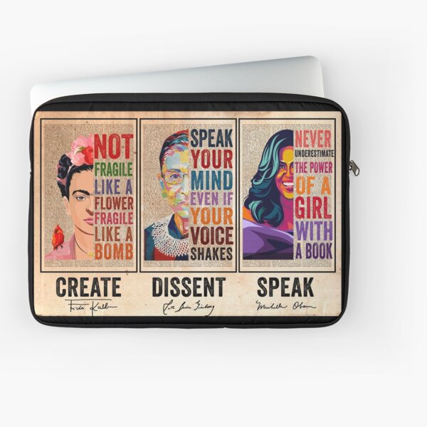Vista previa del artículo con la obra «Crear Frida Kahlo Disentir Ruth Bader Ginsburg Hablar Michelle Obama Feministas», diseñado y vendido por Jackchapman97.