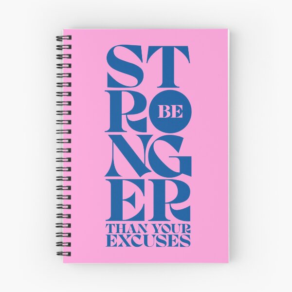 Item preview, Be Stronger Than Your Excuses Motivational Typography designed and sold by knightsydesign.
