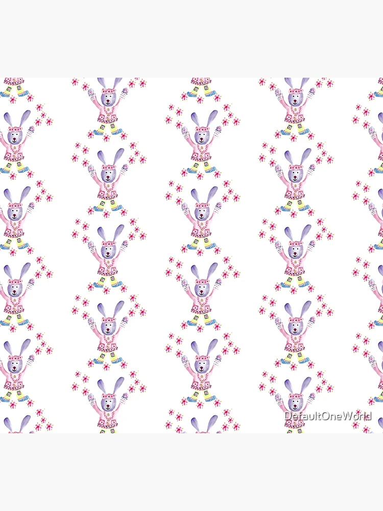 Thumbnail 5 of 5, Socks, Lilac Rabbit Playful Spring Rabbit With Blossom designed and sold by DefaultOneWorld.