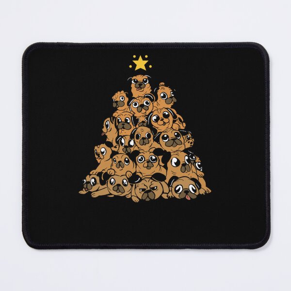 Item preview, Pug Christmas Tree Dog Santa Xmas designed and sold by Dorothy Dempsey.