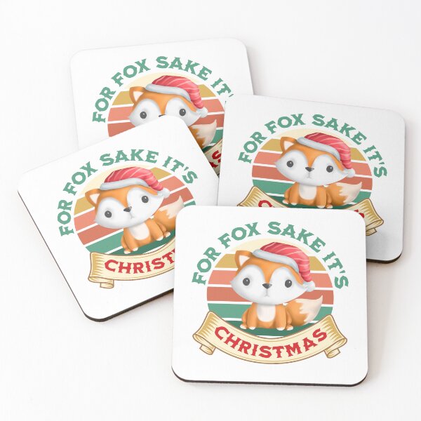 Item preview, For Fox Sake It's Christmas Cute Kawaii Fox designed and sold by TheButtonCrew.