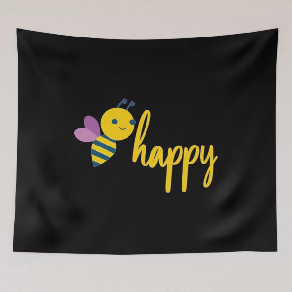 Item preview, Bee Happy Funny on black designed and sold by Pavnud.