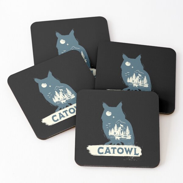 Item preview, A Cat And An Owl Funny Pet designed and sold by Artpawsy.