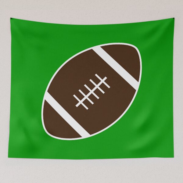 Item preview, Football with Green Background Design designed and sold by beccaveedesigns.