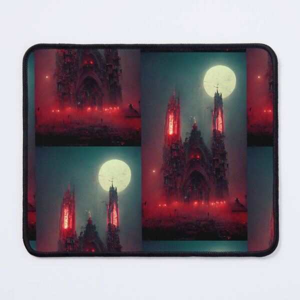 Item preview, Gothic cathedral red neon, white moon, night designed and sold by breaker160.