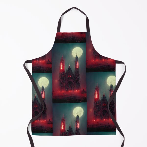 Item preview, Gothic cathedral red neon, white moon, night designed and sold by breaker160.