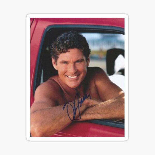 David Hasselhoff Signiert Sticker