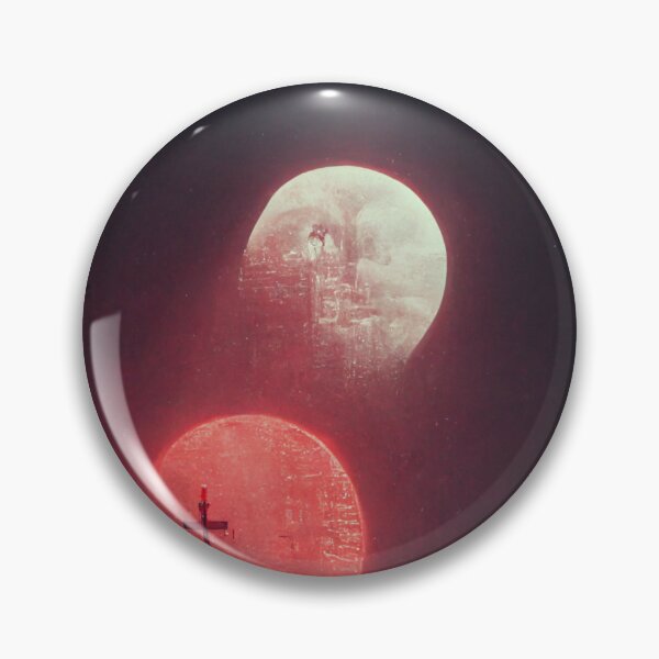 Item preview, Gothic cathedral red neon, red and white moon, night  designed and sold by breaker160.