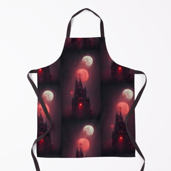 Item preview, Gothic cathedral red neon, red and white moon, night designed and sold by breaker160.