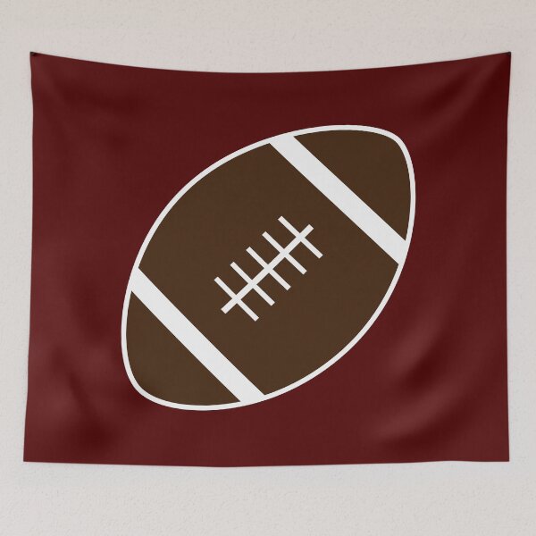 Item preview, Football with Maroon Background Design designed and sold by beccaveedesigns.