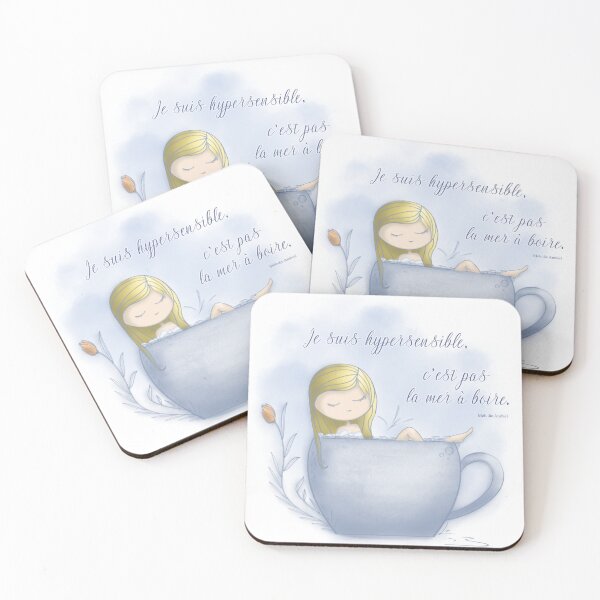 Item preview, I am hypersensitive: girl cup of tea with quote designed and sold by lilipy.