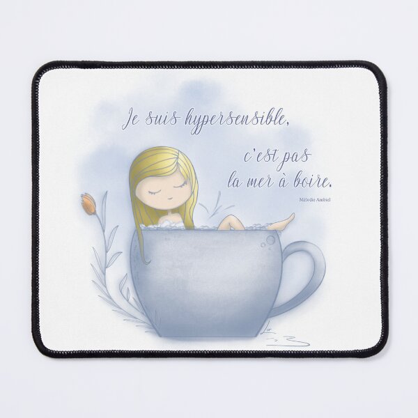 Item preview, I am hypersensitive: girl cup of tea with quote designed and sold by lilipy.