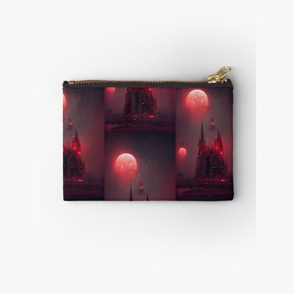 Item preview, Gothic cathedral red neon, red white moon, night  designed and sold by breaker160.