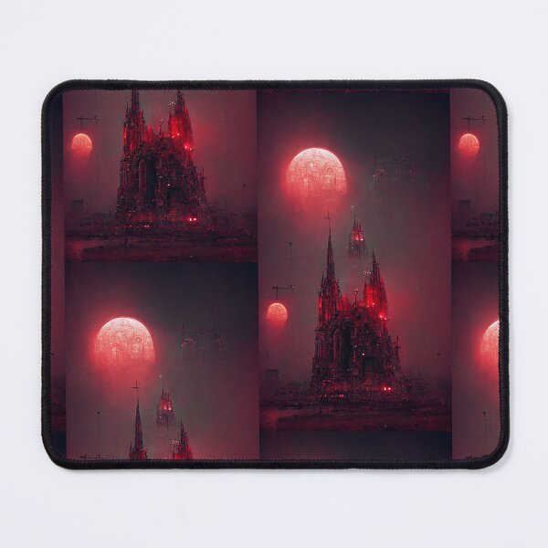 Item preview, Gothic cathedral red neon, red white moon, night designed and sold by breaker160.