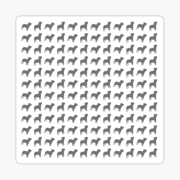 Französische Bulldogge Muster Sticker