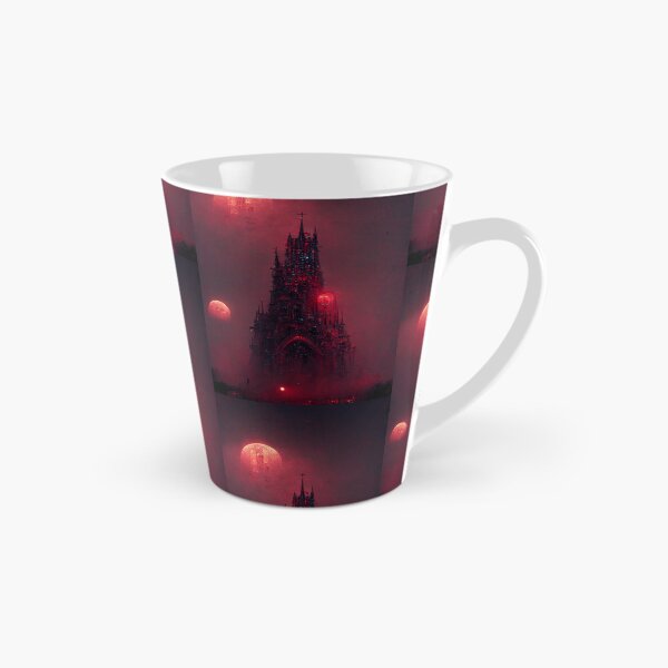Item preview, Gothic cathedral red neon, red white moon, night  designed and sold by breaker160.