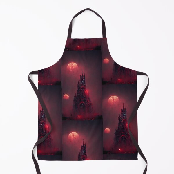 Item preview, Gothic cathedral red neon, red white moon, night designed and sold by breaker160.