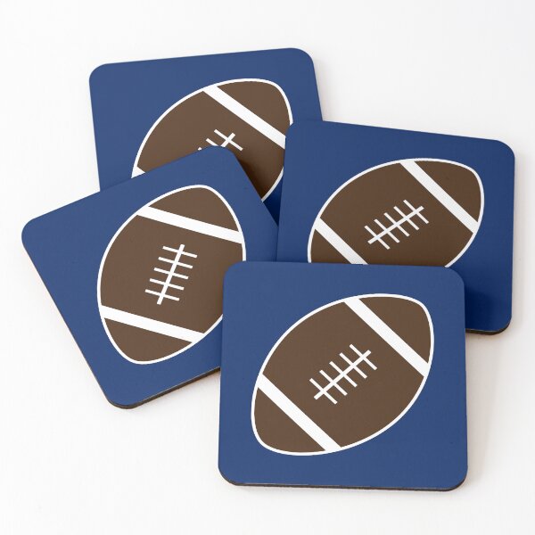 Item preview, Football with Navy Blue Background Design designed and sold by beccaveedesigns.