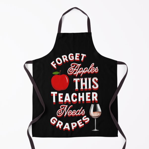 Item preview, Forget Apples This Teacher Needs Grapes Funny Wine designed and sold by TheButtonCrew.