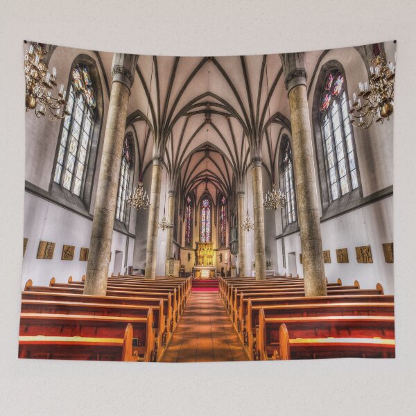 Item preview, Vaduz Cathedral Liechtenstein print designed and sold by Londonimages.
