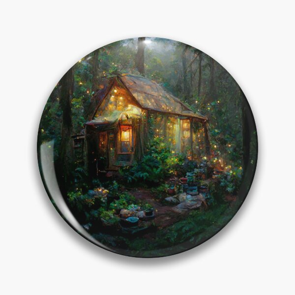 Item preview, Forest cabin with fairytale magic - Fantasy dream designed and sold by Monkyra.