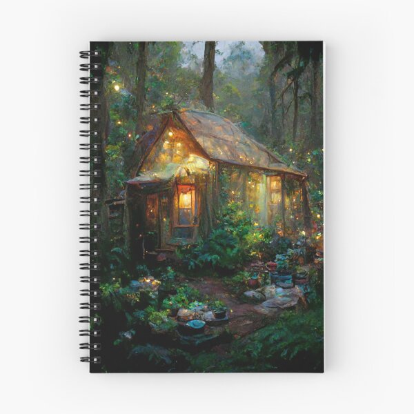 Item preview, Forest cabin with fairytale magic - Fantasy dream designed and sold by Monkyra.