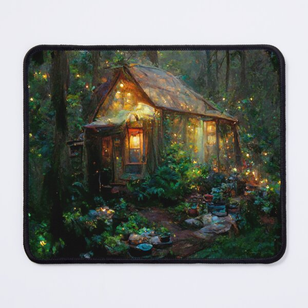 Item preview, Forest cabin with fairytale magic - Fantasy dream designed and sold by Monkyra.