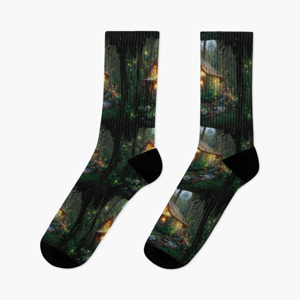 Item preview, Forest cabin with fairytale magic - Fantasy dream designed and sold by Monkyra.