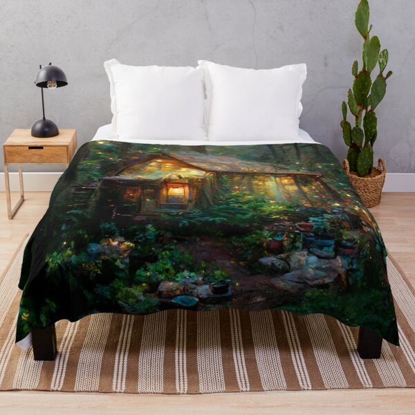 Item preview, Forest cabin with fairytale magic - Fantasy dream designed and sold by Monkyra.