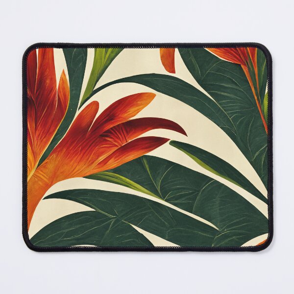 Item preview, Tropical and exotic flower pattern on light pastel background designed and sold by justinasv775.