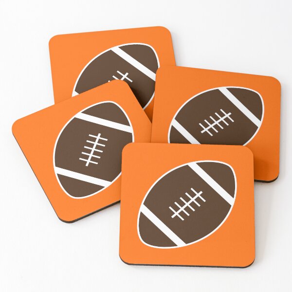 Item preview, Football with Orange Background Design designed and sold by beccaveedesigns.