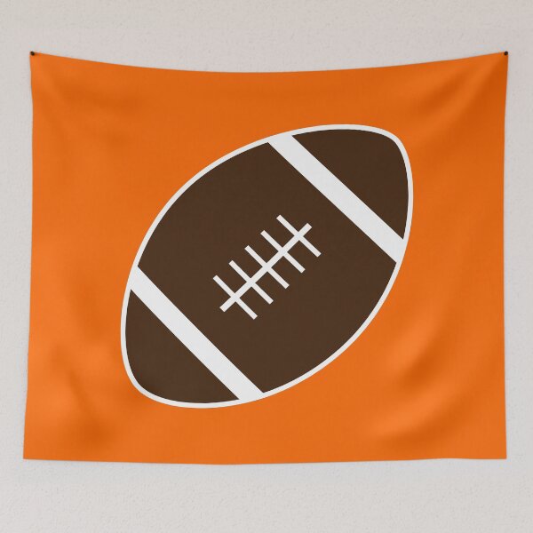 Item preview, Football with Orange Background Design designed and sold by beccaveedesigns.