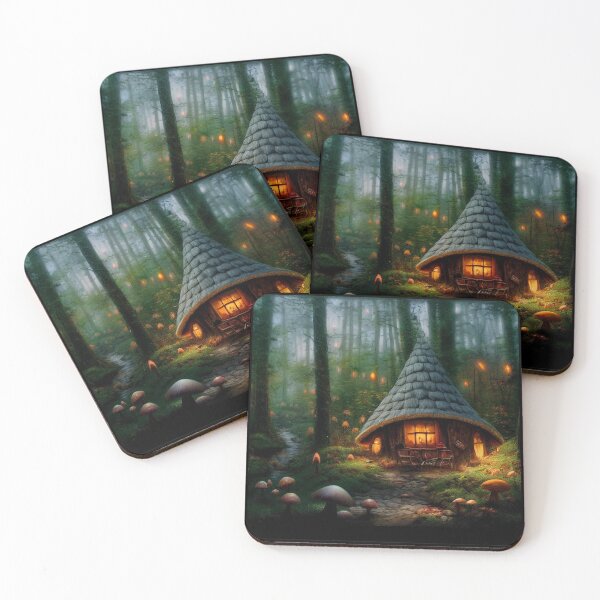 Item preview, Forest cabin with fairytale magic - Fantasy dream designed and sold by Monkyra.