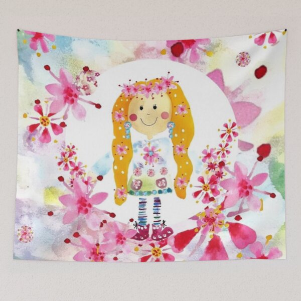 Item preview, Akura Beautiful Sakura Girl.   Watercolour Collage designed and sold by DefaultOneWorld.
