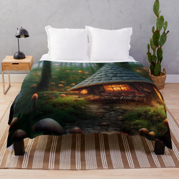 Item preview, Forest cabin with fairytale magic - Fantasy dream designed and sold by Monkyra.