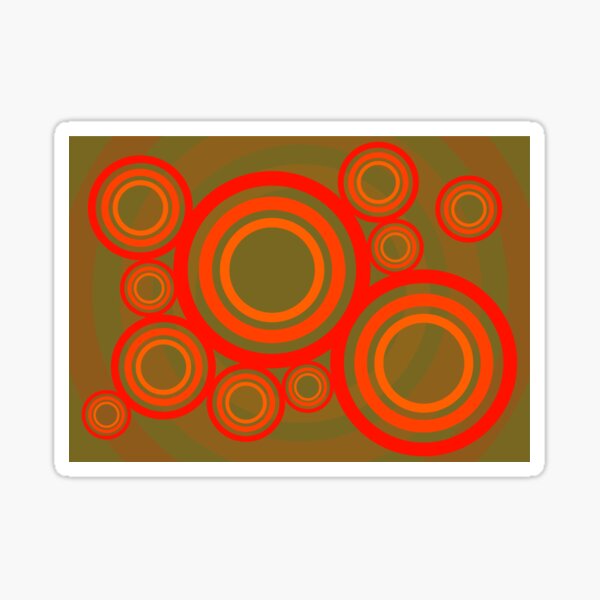 Retro Kreise Muster Sticker