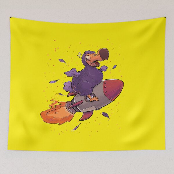 Item preview, Funny Dodo on Rocket Extinct Flightless Bird Animal designed and sold by NUMAcreations.