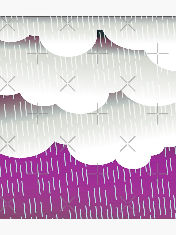 "Contempory image of rain clouds and rain." Sticker for Sale by janesg