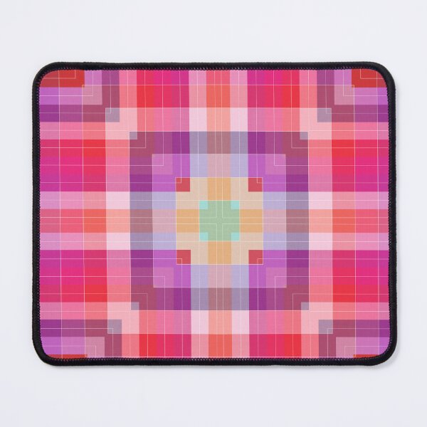 Item preview, Bright Pink Modern Plaid Geometric designed and sold by Kelly Dietrich Mandala & Fractal Art.
