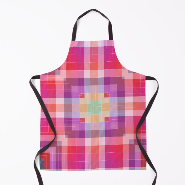 Item preview, Bright Pink Modern Plaid Geometric designed and sold by Kelly Dietrich Mandala & Fractal Art.