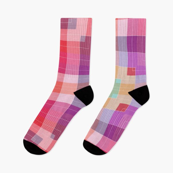 Item preview, Bright Pink Modern Plaid Geometric designed and sold by Kelly Dietrich Mandala & Fractal Art.