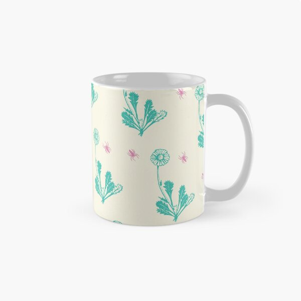 Item preview, Spider Daisies (mint + cream) designed and sold by The Wallpaper Files.