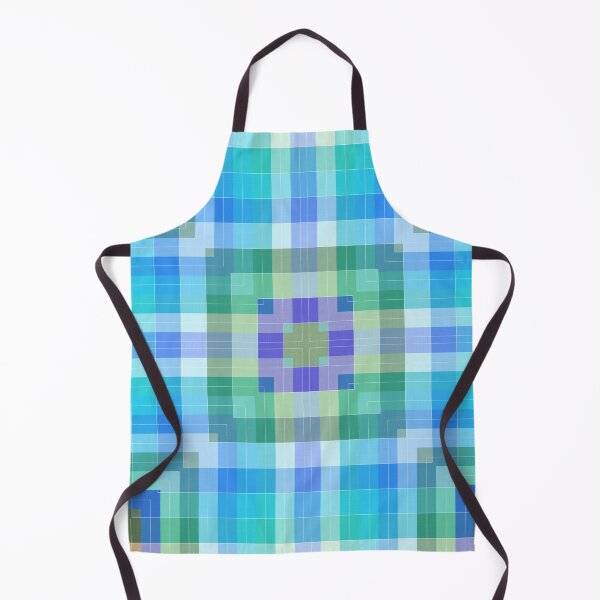 Item preview, Bright Blue Plaid Geometric designed and sold by Kelly Dietrich Mandala & Fractal Art.
