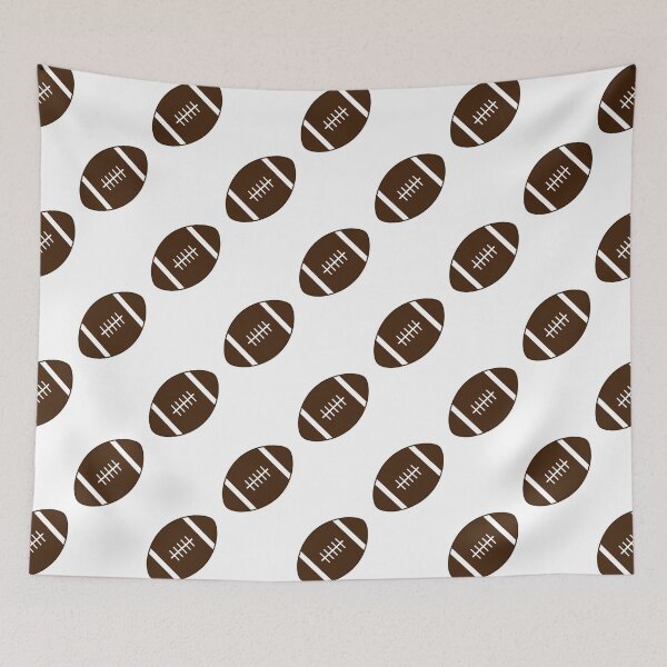 Item preview, Football with White Background Pattern designed and sold by beccaveedesigns.