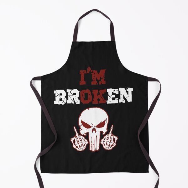 Item preview, I'm Broken T-shirt Confused Smile Skull Invisible Illness I'm OK Broken T-Shirt designed and sold by xteamdesign.