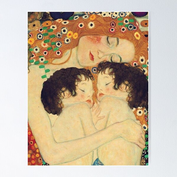 Aperçu de l'œuvre Mère avec des jumeaux, le baiser, klimt créée et vendue par Noe91.