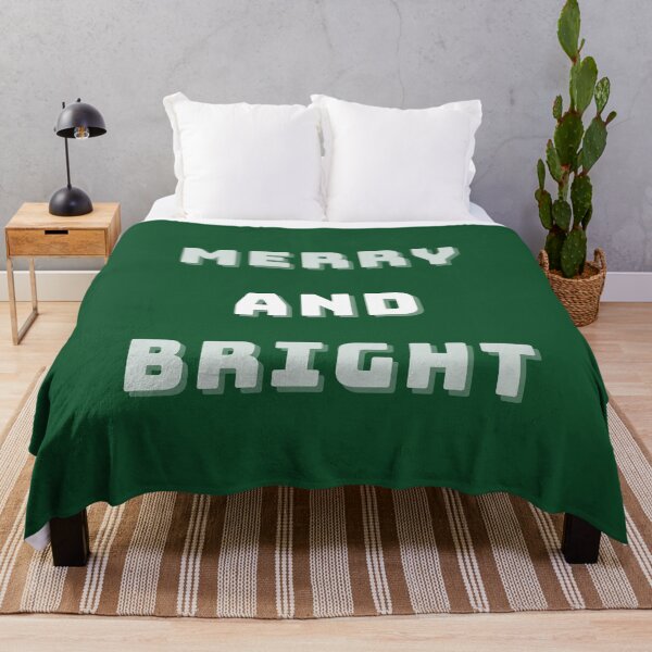 Item preview, Merry and Bright, Green Christmas Art, Holiday Modern Decor designed and sold by Magic Love Art Print.