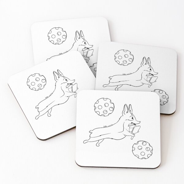 Artikelvorschau, Pickleball Corgi Black Line Art entworfen und verkauft von Heather van der Dys.