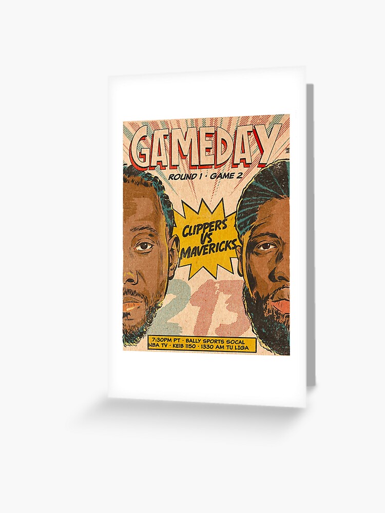 LA Clippers Vintage Comic Book Parody Greeting Card by Nache Ramos