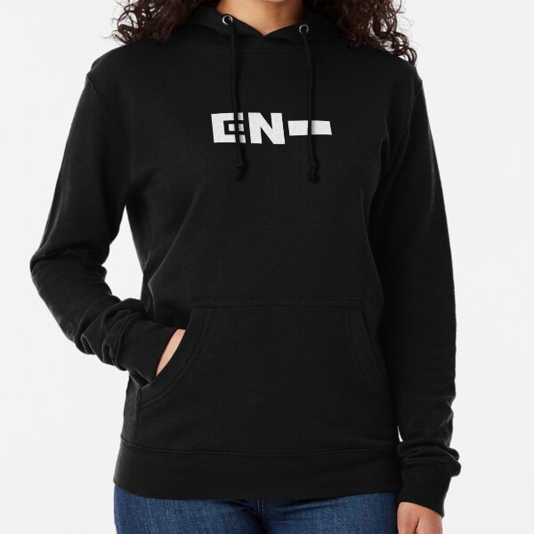 logotipo negro coreano Sudadera ligera con capucha